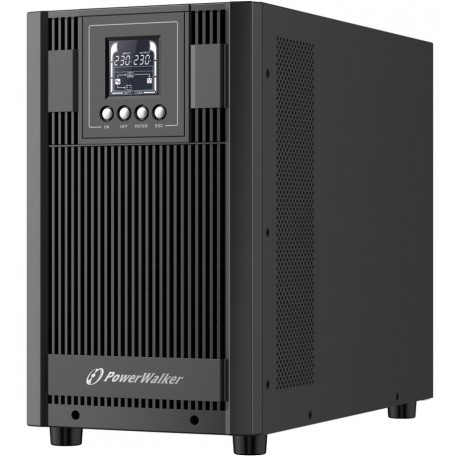 UPS POWERWALKER VFI 3000 AT FR ON-LINE 3000VA 4X 230V PL TERMINAL USB-B RS-232 EPO LCD TOWER