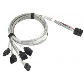 Kabel odwrotny cross-over MiniSAS HD na 4 SATA 75cm Supermicro CBL-SAST-0591