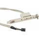 Kabel USB wewnętrzne na 2x USB zewnętrzne 40cm Supermicro CBL-0083L