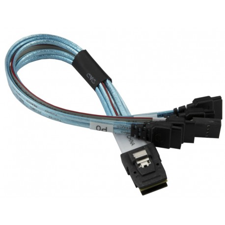 Kabel Ipass Molex SFF-8087 na 4 SATA 23CM Supermicro CBL-0118L-02