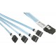 Kabel wewnętrzny odwórcony crossover MiniSAS na 4x SATA Supermicro CBL-0116L