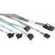 Kabel wewnętrzny MiniSAS na 4x SATA wtyczka prostokątna Supermicro CBL-0388L