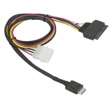 Kabel OCuLink na PCIe U.2 z zasilaniem 75cm Supermicro CBL-SAST-1011