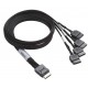 Kabel OCuLink na4x SATA 50cm Supermicro CBL-SAST-0933